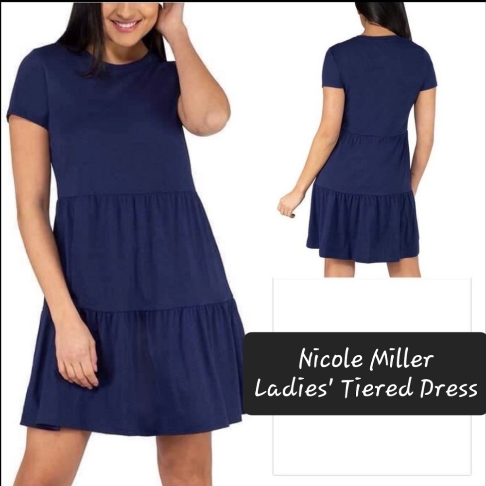 Nicole Miller Ladies' Tiered Dress, Blue